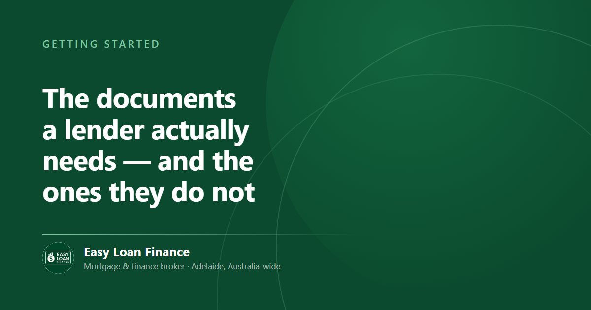 The documents a lender actually needs — and the ones they do not