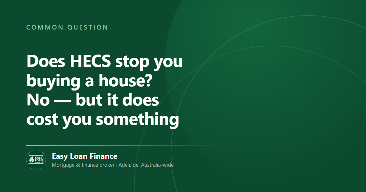 Does HECS stop you buying a house? No — but it does cost you something