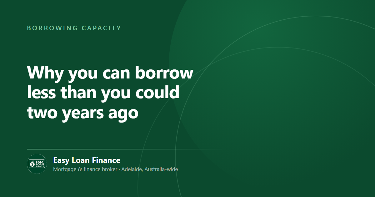 Why you can borrow less than you could two years ago